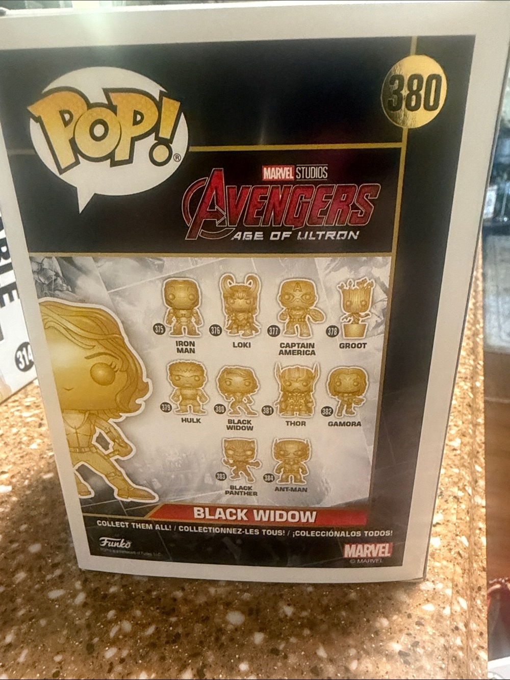 Funko Pop! Black Widow Gold Chrome Figure (Gold) - Picture 3 of 3